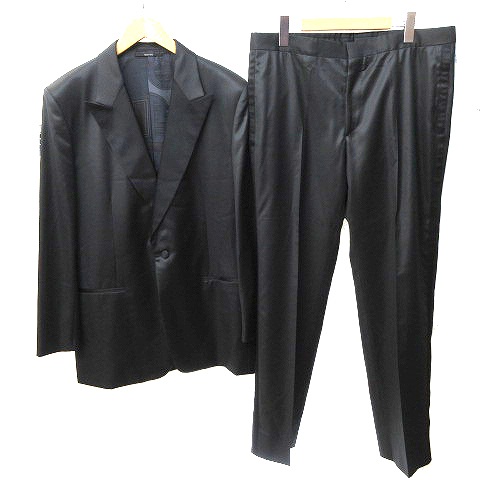 未使用品 エルメス Hermes タキシード スーツ パンツ セットアップ 側章 サイドライン ラペル切替 くるみボタン 1b フォーマル パーティ 結婚式 52 L Ecr5 K メンズ 070 ベクトルパーク