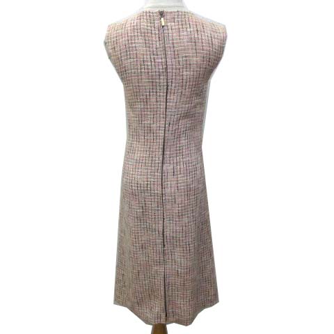 CHANEL シャネル ツイード ジップワンピース コットン ブルー ベルト