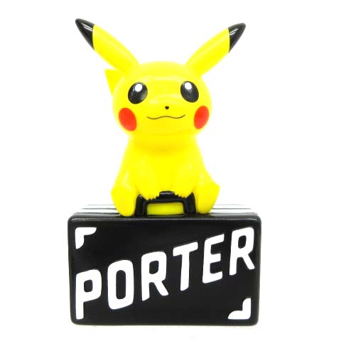 未使用品 ポーター Porter ポケモン 19年モデル Secret Base おすわりピカチュウ フィギュア イベント限定 ソフビ 黄 イエロー 黒 ブラック C0902 その他