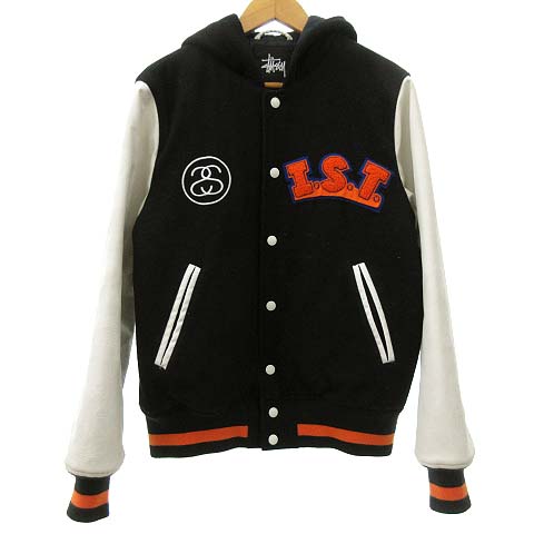 ステューシー STUSSY スタジャン ブルゾン ジャケット フード 