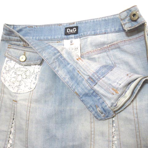 ディー&ジー ドルガバ ドルチェ&ガッバーナ D&G デニムスカート レース 