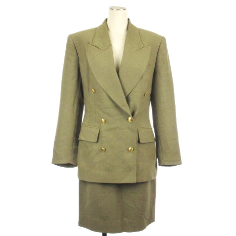 グッチ GUCCI セットアップ スーツ テーラード ジャケット ダブル 金  