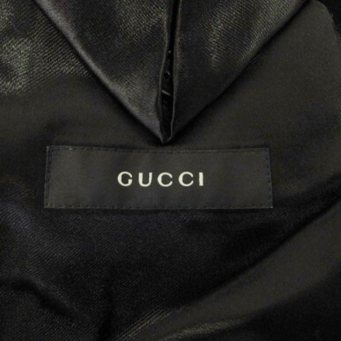 グッチ GUCCI 美品 ベルベット ジャケット スタンドカラー ミリタリー 