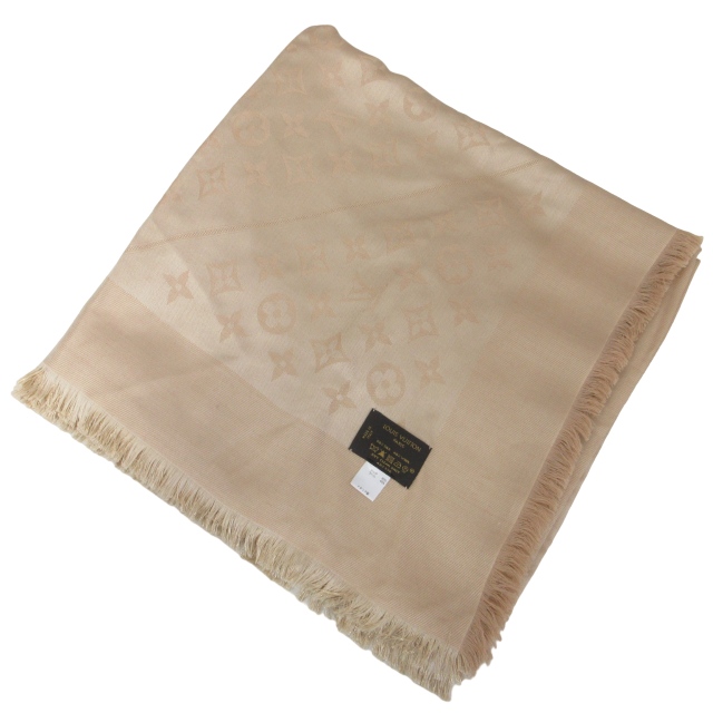 ルイヴィトン ショール モノグラム シャイン ストール シャンパン  