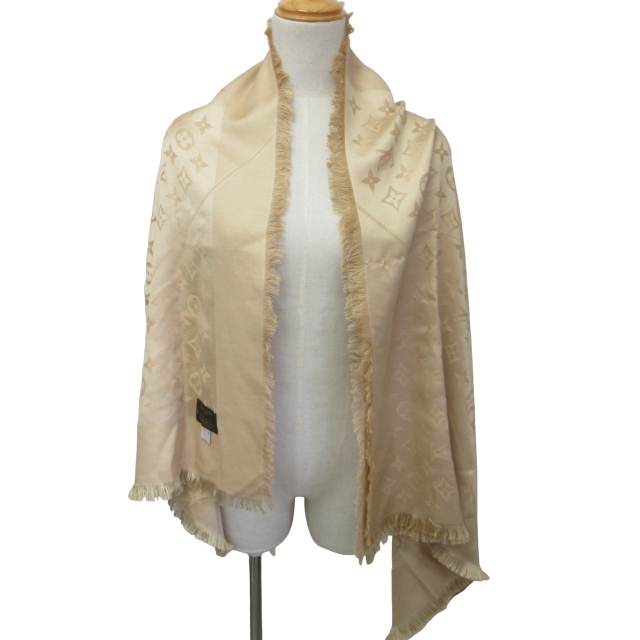 ルイヴィトン LOUIS VUITTON モノグラム ショール ストール シルク  