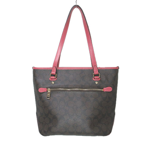 コーチ COACH 美品 F58294 PVC xレザー トートバッグ シグネチャー 