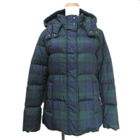 ユニクロ UNIQLO 美品 プレミアムダウンジャケット チェック ジップ 