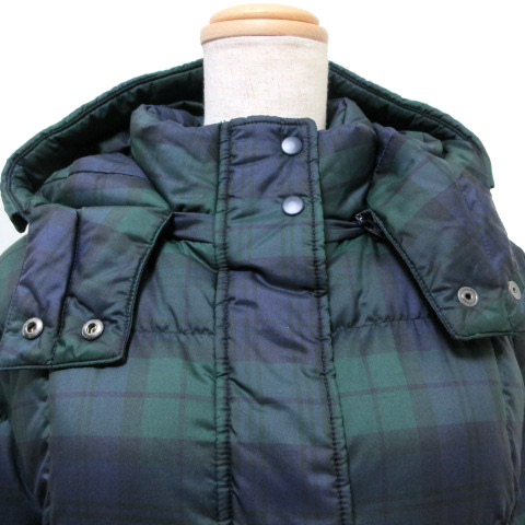 ユニクロ UNIQLO 美品 プレミアムダウンジャケット チェック ジップ