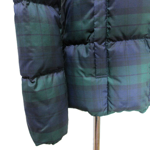 ユニクロ UNIQLO 美品 プレミアムダウンジャケット チェック ジップ
