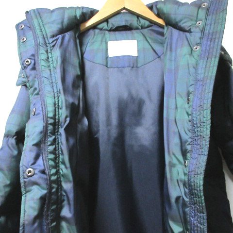 ユニクロ UNIQLO 美品 プレミアムダウンジャケット チェック ジップ