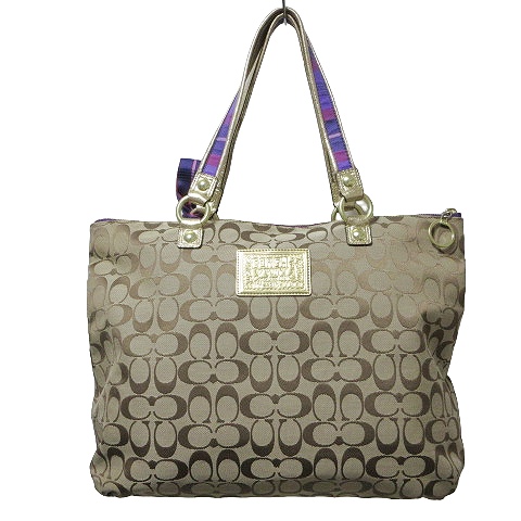 コーチ COACH トートバッグ シグネチャー柄 POPPY ポピー 15882 リボン