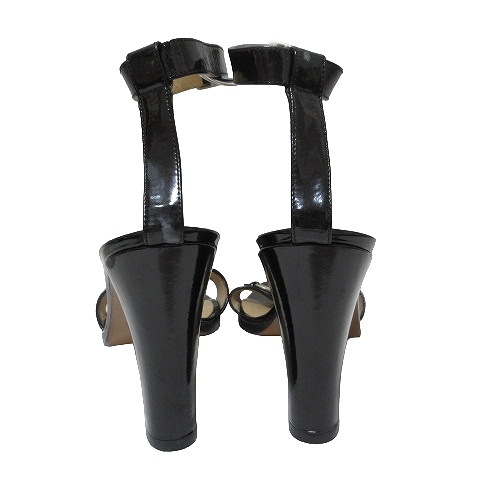 GUCCI グッチ レザー ヒール サンダル チャンキー アンクル ストラップ