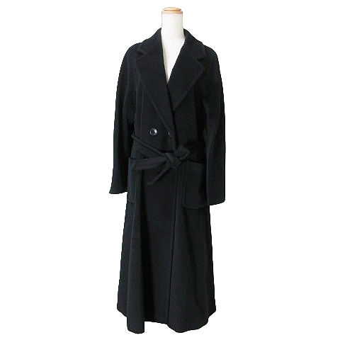 マックスマーラ MAX MARA 美品 白タグ ロング コート ベルテッド 