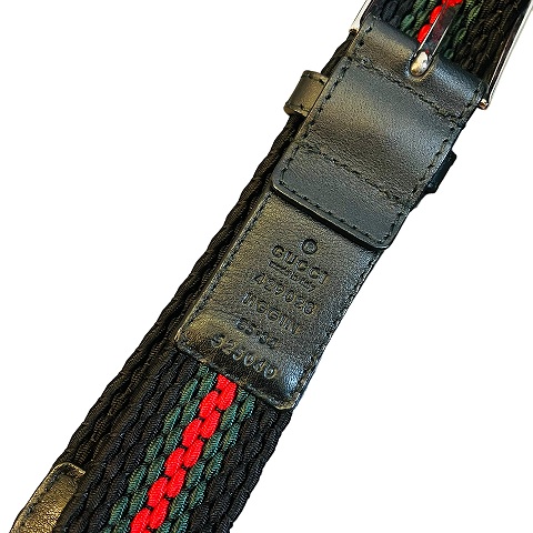グッチ GUCCI メッシュベルト 429028 ピンバックル シェリーライン 
