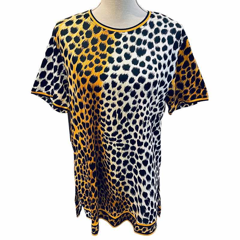 レオナール LEONARD Fashion 90S タグ付き 半袖 カットソー スリット 