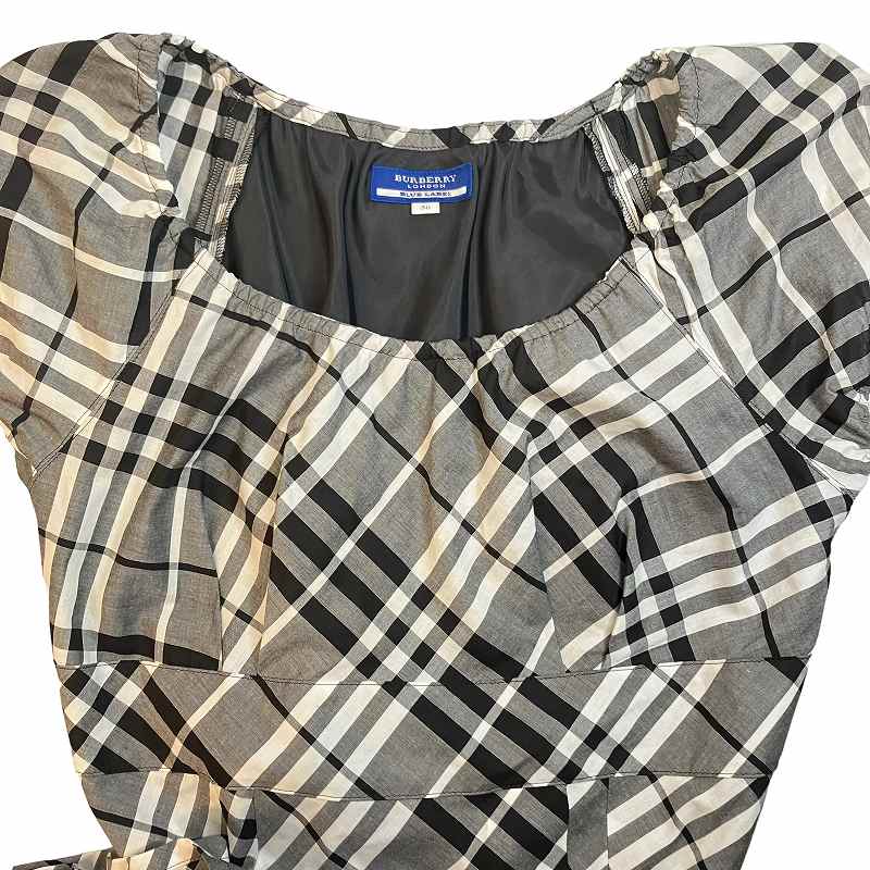 美品✨バーバリーブルーレーベル　ノバチェック　フレンチスリーブワンピース バーバリー ブルー レーベル ワンピース フレンチスリーブ ノバチェック M