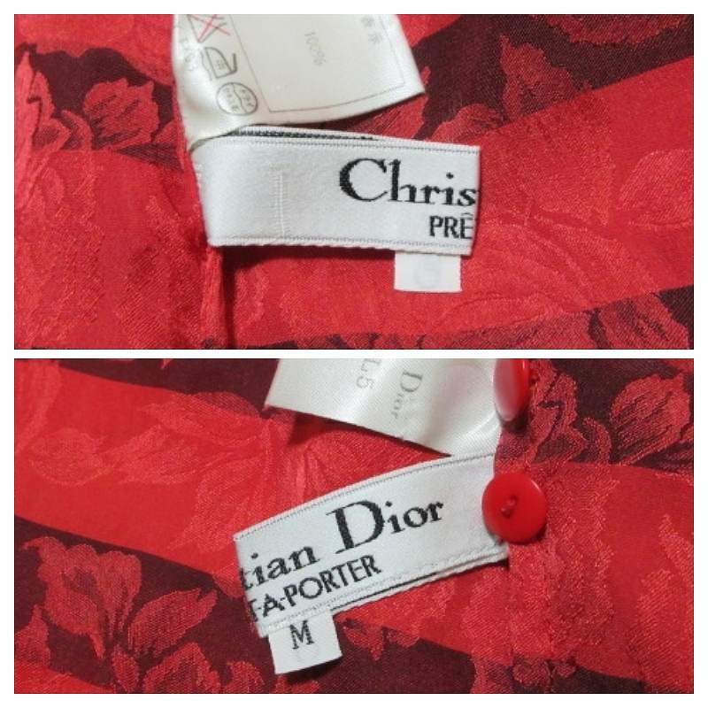 美品！DIORローズ柄ブラウス 見苦しい 