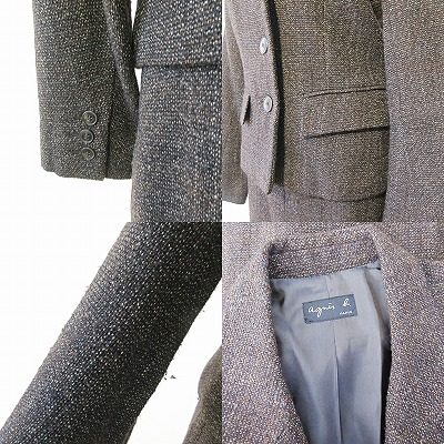 フランス製agnes b ツイードセットアップ