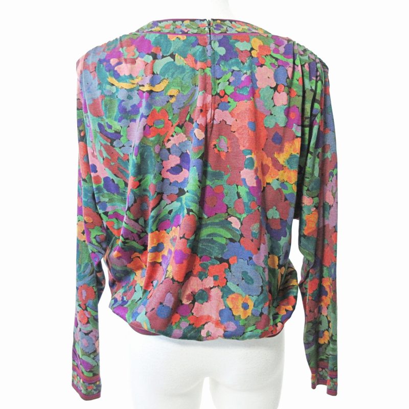 レオナール LEONARD PARIS 90S ヴィンテージ シルク混 カットソー 長袖 