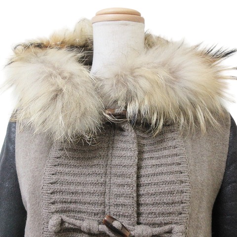 エルマノシェルビーノ ERMANNO SCERVINO junior カシミヤ混 レザー袖  