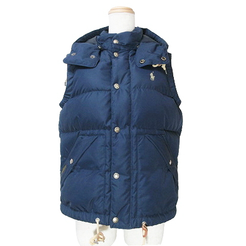 ポロ ラルフローレン POLO RALPH LAUREN ダウンベスト フード 前開き 