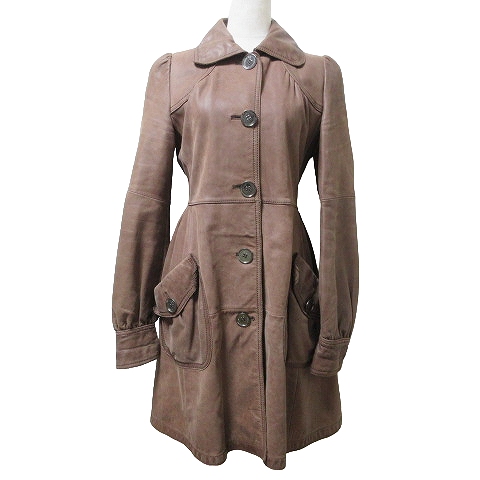 バーバリーブルーレーベル BURBERRY BLUE LABEL レザー シングル 