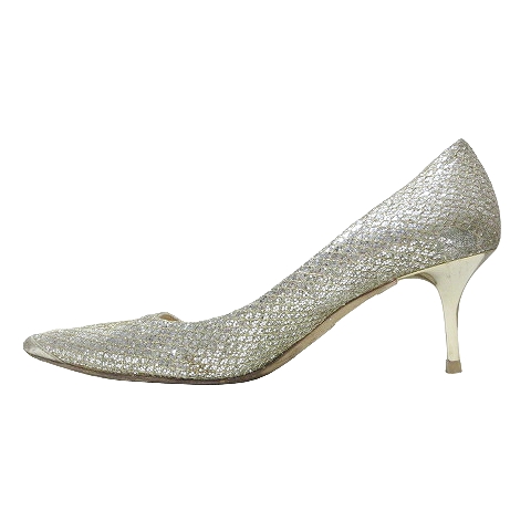 ジミーチュウjimmychooキラキラパンプスシルバーラメグリッターパイソン ジミーチュウ cheri キラキラ パンプス jimmy choo pumps (Jimmy