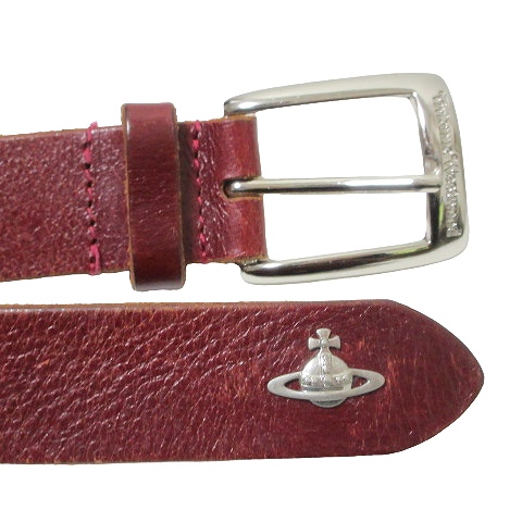 Vivienne Westwood レザーベルト レッド オーブ 美品 Vivienne Westwood ヴィヴィアンウエストウッド オーブ