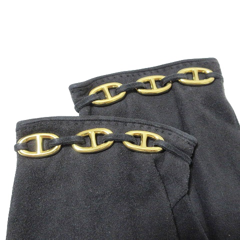 エルメス HERMES シェーヌダンクル 手袋 グローブ スエード 7 1