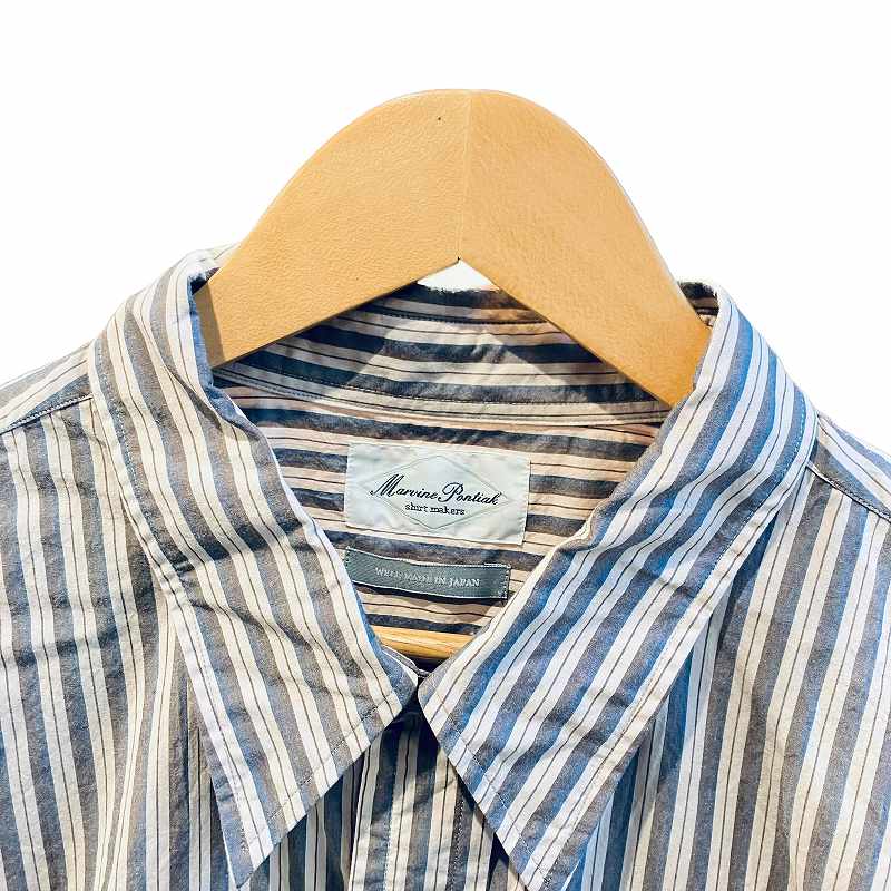Marvine Pontiak Shirt Makers 23AW ストライプシャツ 長袖 ワーク