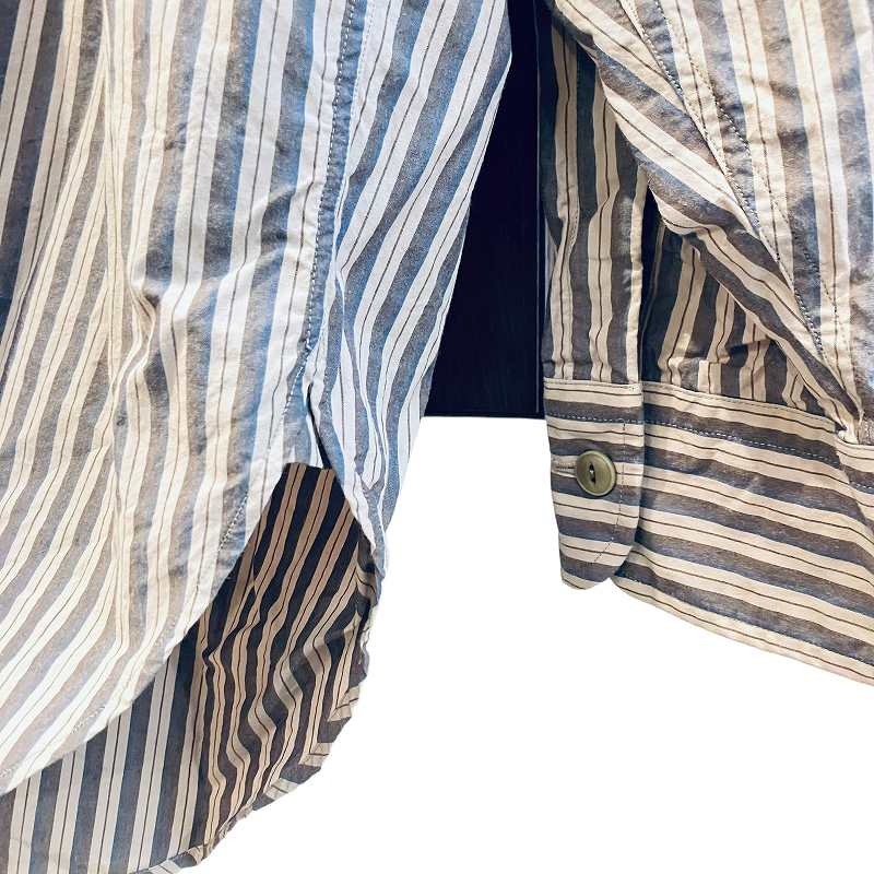 Marvine Pontiak Shirt Makers 長袖ストライプ Marvine Pontiak Shirt Makers(マーヴィンポンティアックシャツ