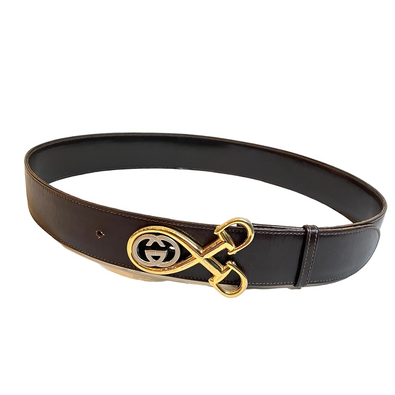 GUCCI グッチ ブラウン革ベルト　レディース ウエスト64cm〜69cm GUCCI グッチ ブラウン革ベルトレディース ウエスト64cm〜69cm