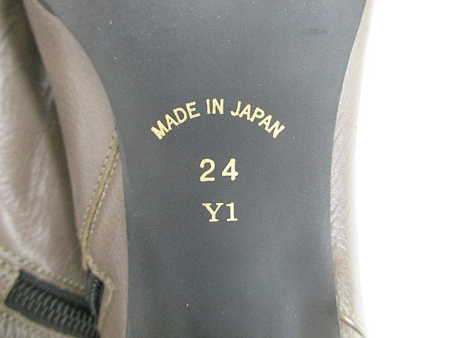 POOL SIDE ニーハイブーツ　24センチ プールサイド POOLSIDE ニーハイブーツ 24cm 茶 ブラウン レザー
