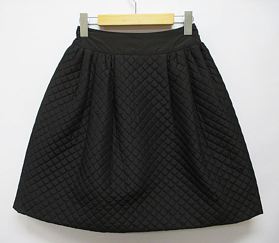 フォクシーFOXEY カンパニュラ 焦茶キルティングスカート38 （FOXEY  