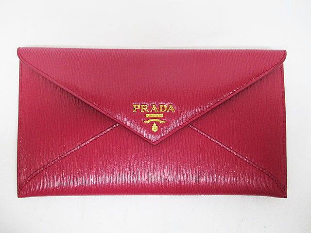 PRADA長財布 赤 PRADA （プラダ）赤 長財布 PRADA プラダ サフィアーノ