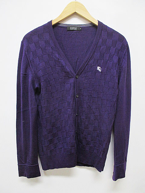 バーバリーブラックレーベル Burberry Black Label カーディガン M 紫 パープル 長袖 ニット D7860 メンズ 072 ベクトルパーク