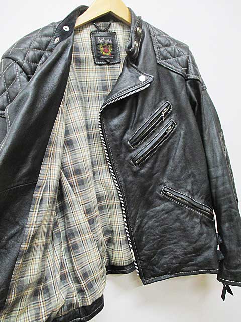 ショット SCHOTT レザージャケット M 黒 ライダース 裏地 