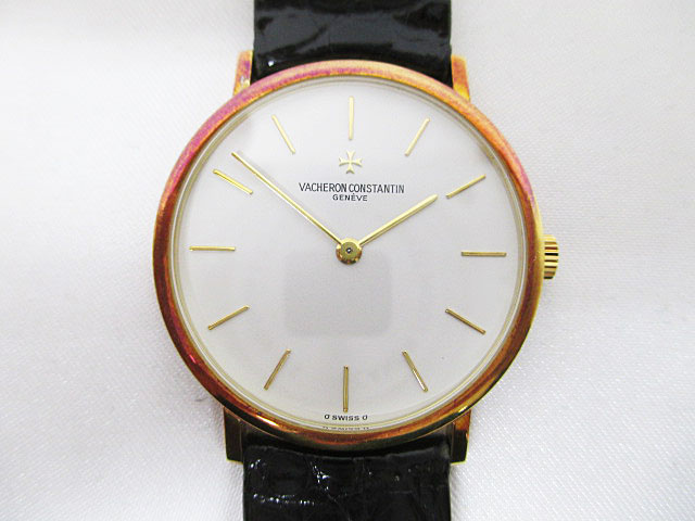 ヴァシュロンコンスタンタン Vacheron Constantin 腕時計 パトリモニー 手巻き 白文字盤 K18 750 000j 3 黒ベルト D8002 アンティーク メンズ 072 ベクトルパーク