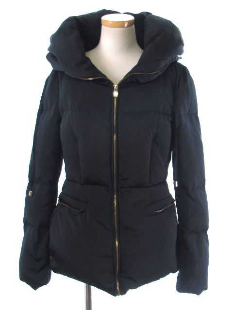ザラウーマン Zara Woman ダウンジャケット ダウンコート ボリュームネック 黒 ブラック S レディース 076 ベクトルパーク