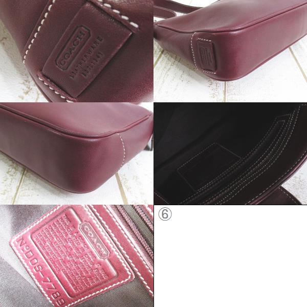 コーチ COACH レザー ワンショルダー バッグ ボルドー 7789 レディース 