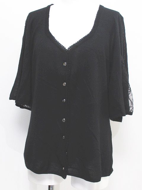 エマニュエル EMANUEL ウンガロ Ungaro 七分袖 カーディガン レース 