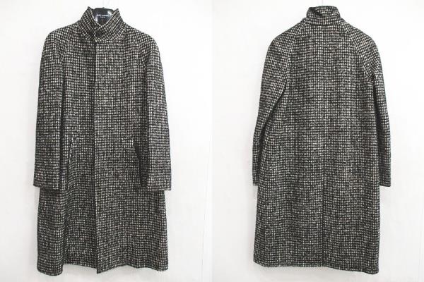 サンローラン パリ SAINT LAURENT PARIS 15AW ハウンドトゥース ウールコート ツイード F34 正規 イタリア製 レディース