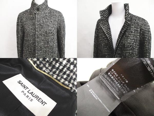 サンローラン パリ SAINT LAURENT PARIS 15AW ハウンドトゥース ウール  