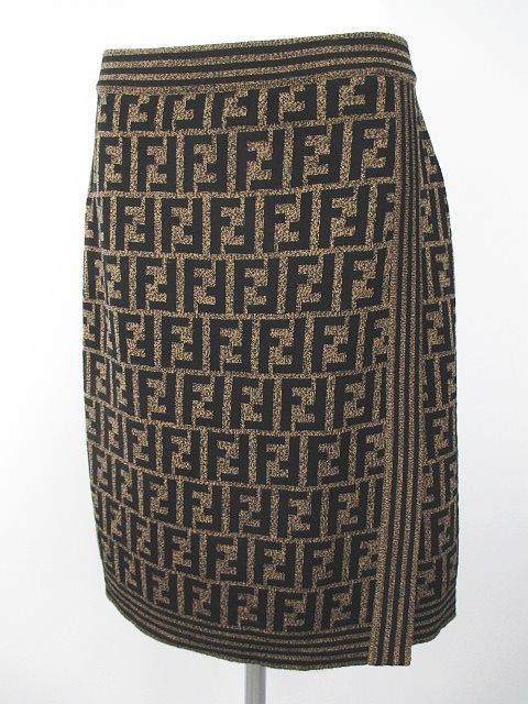 フェンディ FENDI ズッカ セットアップ スカートスーツ 上下 長袖 