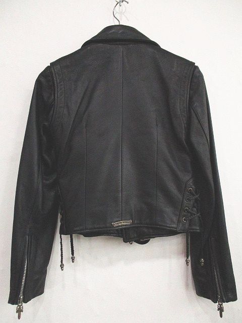 クロムハーツ CHROME HEARTS レザー 革 ダブル ライダースジャケット 
