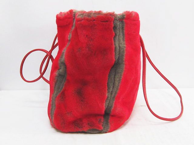 フェンディ FENDI ラパン ファー トートバッグ ショルダー ロゴ バイ