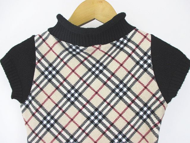 バーバリー BURBERRY ロング丈 半袖 ハイネック フリース