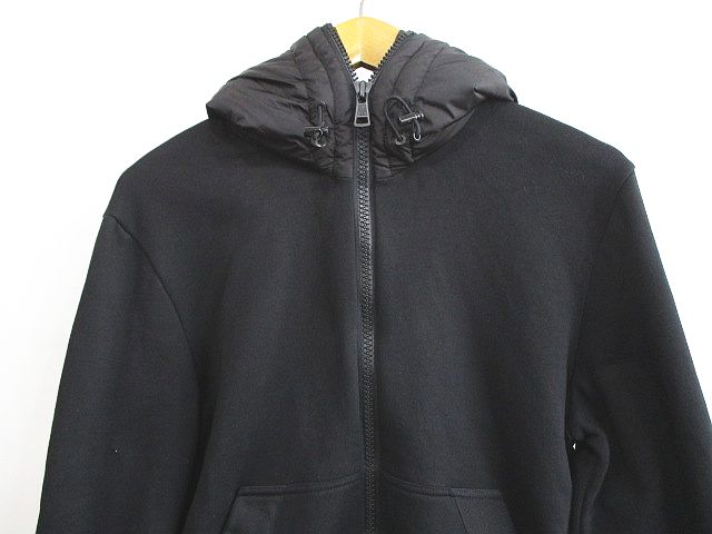 モンクレール MONCLER ダブルフード ロゴ パーカー M カーディガン 黒 