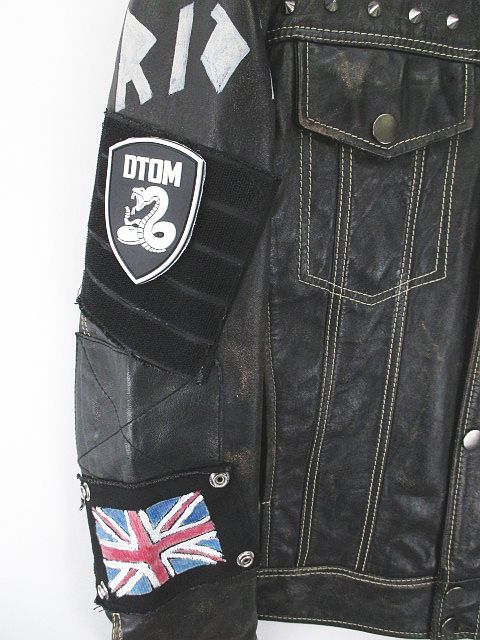 ディーゼル DIESEL SUPERIOR レザージャケット 革ジャン ペイント 
