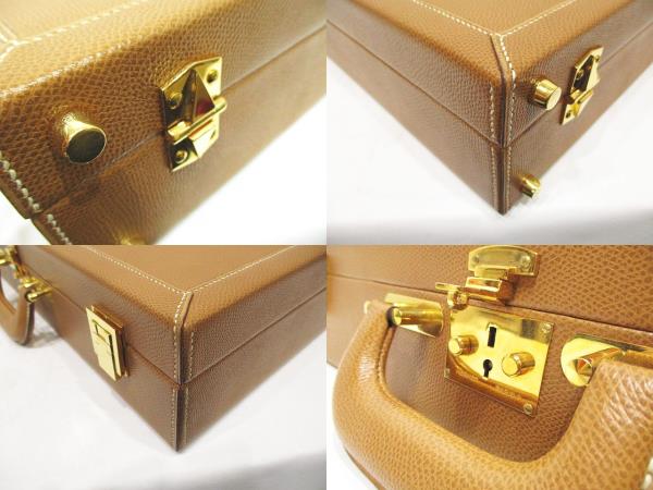 エルメス HERMES アタッシュケース ベージュ系 ビジネスバッグ